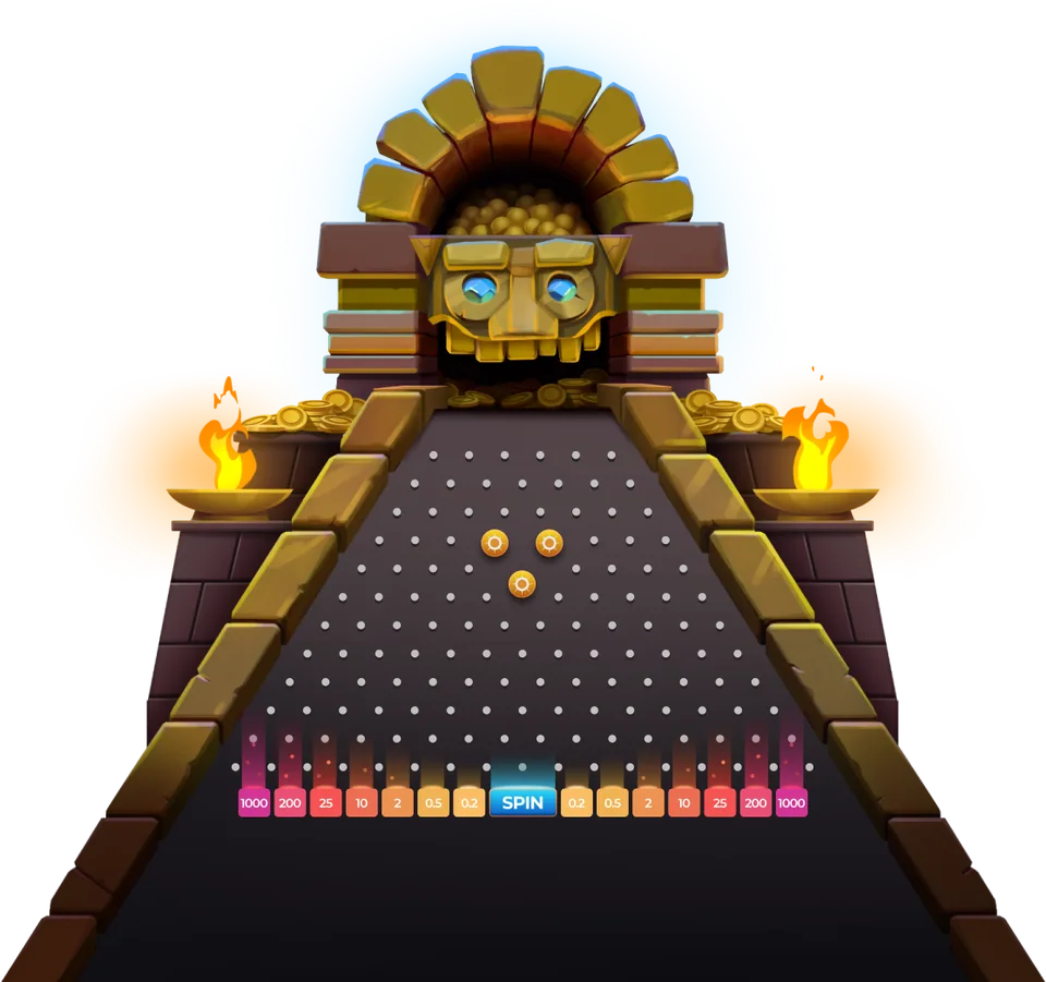 El tablero de la ronda de bonificación – Plinko AZTEC